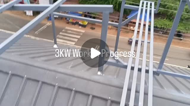 3 kW rooftop solar installation in progress by Teche Center